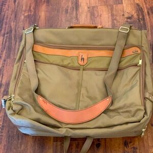 HARTMANN Garment Bag Light green nylon with genuine leather trim